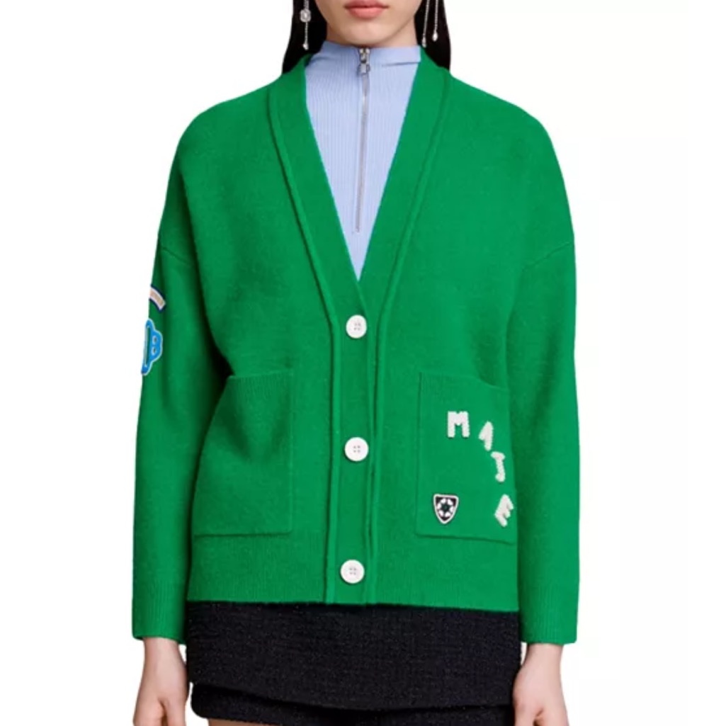 Maje Micollego Varsity Cardigan. Size 1.